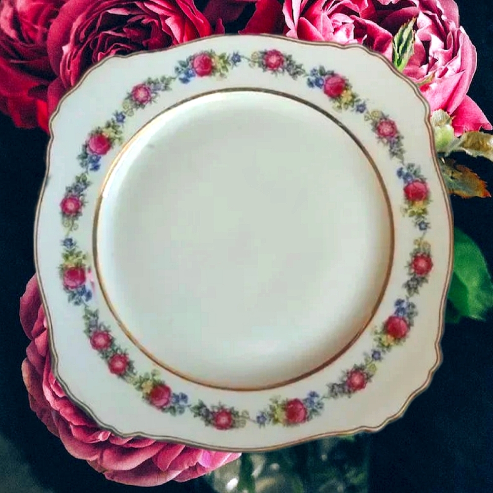 Paul Miller Bavaria China Royal York Vintage Floral Square Plate Replacement